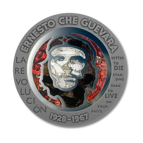 Congo 2023 100 Francs CFA Che Guevara 1 Oz Glass Mosaic / Steel Handmade Insert V.2