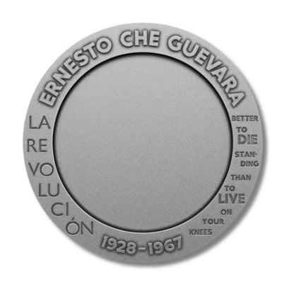 Congo 2023 100 Francs CFA Che Guevara 1 oz Glass MosaicSteel Handmade Insert V.2 - Unique coin featuring a vibrant glass mosaic and honoring Che Guevara.