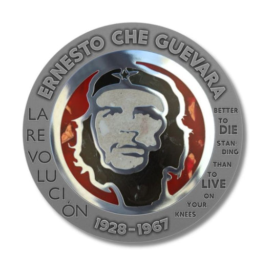 Congo 2023 100 Francs CFA Che Guevara 1 oz PolybernSteel Handmade Insert - A unique coin featuring innovative materials and honoring the legacy of Che Guevara.