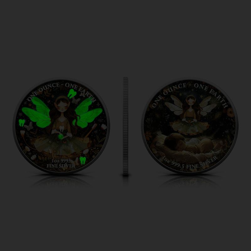 Copy of 2022 Fiji Earth 1 oz Silver Tooth Fairy with Glow in Dark Effect