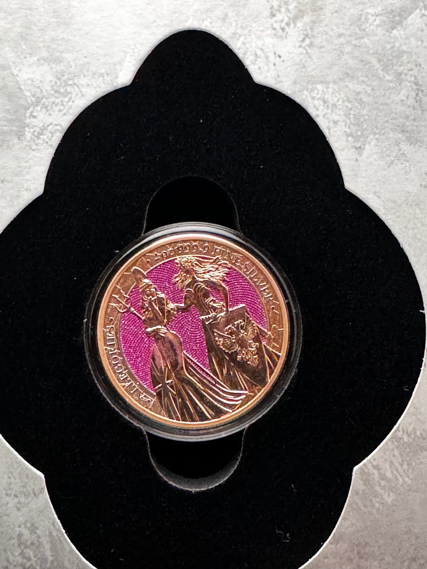 2019 The Allegories Britannia Germania  2 Oz. Pink Diamond Dust