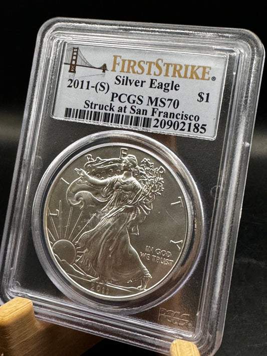 2011-S Silver Eagle First Strike PCGS MS70 Silver 1oz .999 Silver Coin