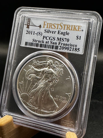 2011-S First Strike PCGS MS70 Silver Eagle 1oz .999 Silver Coin