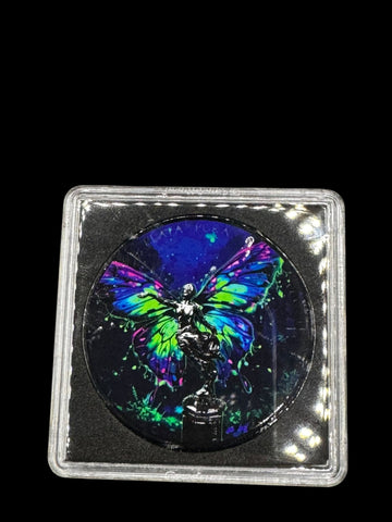 2023 Mexico Libertad 1oz .999 silver Colorized Pandorian Butterly Neon Coin