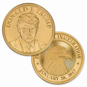 TRUMP INAUGURATION – 3 TROY OUNCE GOLD – 50MM – LIMITED MINTAGE: 45