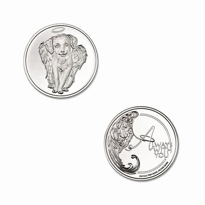 Cherub Dog Remembrance Token 1/2 Troy Ounce 30mm