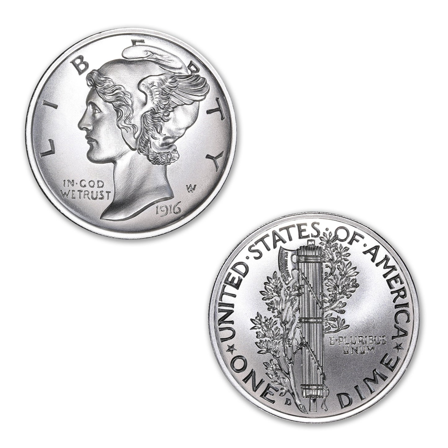 Mercury Dime Tribute 2 Troy Ounce 39mm