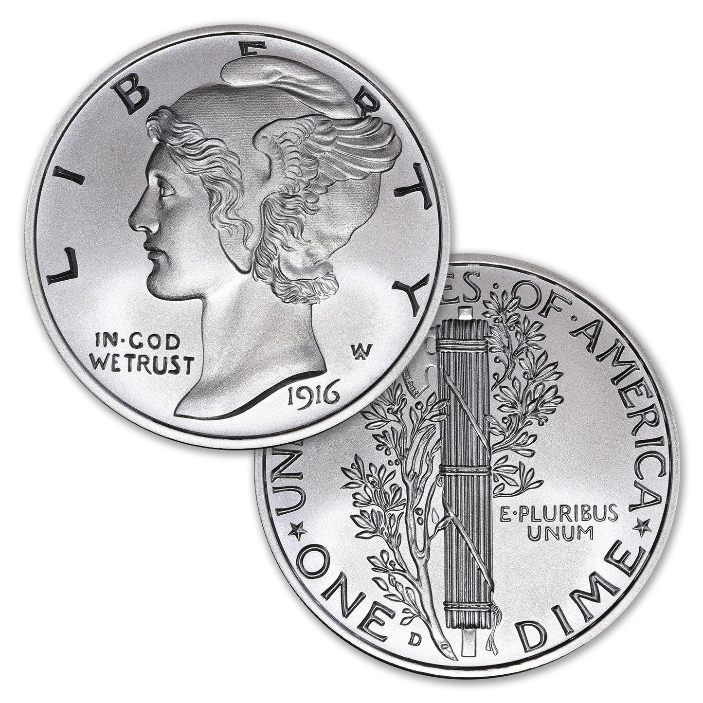 Mercury Dime Tribute 2 Troy Ounce 50mm