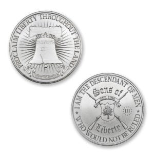 SONS OF LIBERTY, TYPE II W/ LIBERTY BELL – 1 TROY OUNCE – 39MM (ONLY 500 MINTED!)