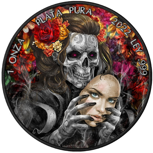 Dias De Los Muertos Day Of The Dead 1 Oz Silver Coin Mexico 2022