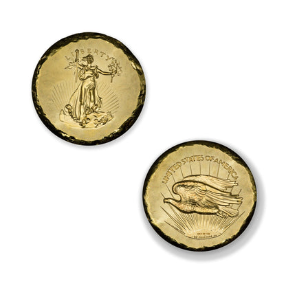 American Ancients 20usd Saint Gaudens Tribute  1 Troy Ounce  28mm .9999 Fine Gold  Only 100 Minted In Capsule