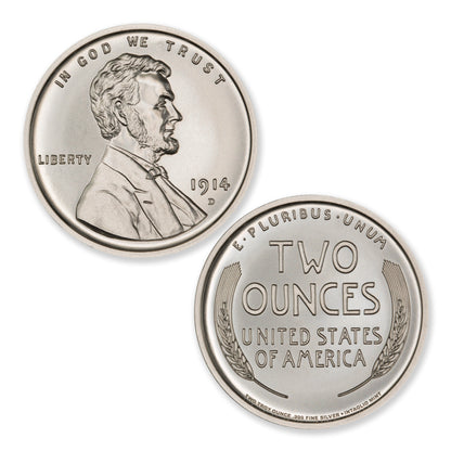 Lincoln Cent Tribute 2 Troy Ounce 39mm