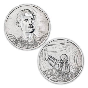 MASTERS OF ART – EDVARD MUNCH -1 TROY OUNCE – 39MM