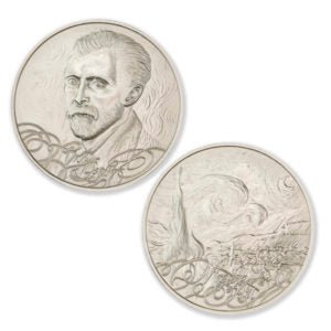 MASTERS OF ART – VINCENT VAN GOGH -1 TROY OUNCE – 39MM