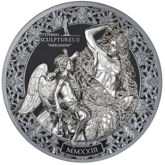 *DISILLUSION Eternal Sculptures II 3 Oz Silver Coin 20$ Palau 2023