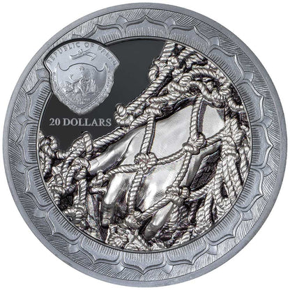 *DISILLUSION Eternal Sculptures II 3 Oz Silver Coin 20$ Palau 2023