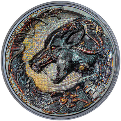 *DOG Cyborg Revolution 3 Oz Silver Coin 20$ Palau 2023