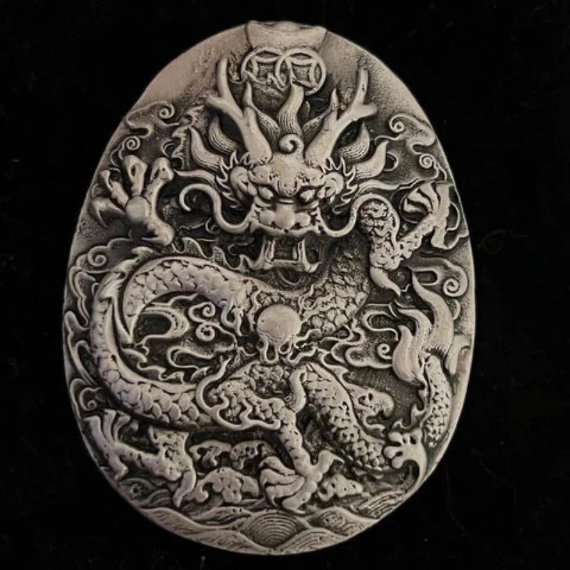 The Locker Mint Dragon Egg Silver Round – 2.7 oz .999 fine silver, hand-poured and detailed, featuring a mythical dragon egg design.