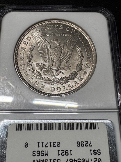 1921 NGC MS63 NGC Morgan S Mint Morgan Silver Dollar