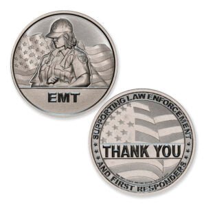 THANK YOU – LAW ENFORCEMENT & FIRST RESPONDERS – EMT – 1 TROY OUNCE – 39MM