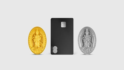 2023 Tchad Eight Dragon Buddha 1 oz Silver Coin (Gold Gilded)