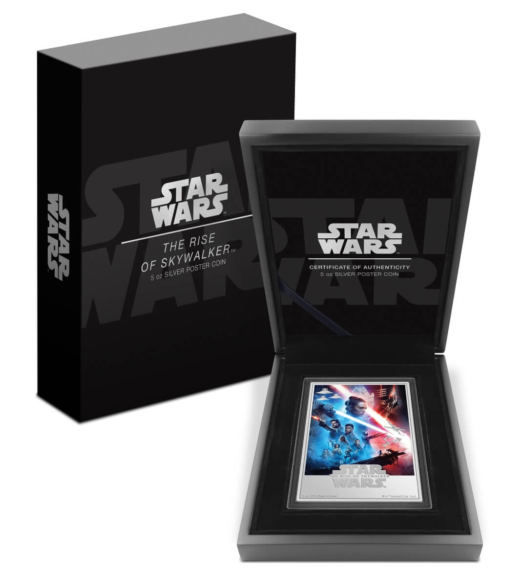 New Zealand Mint 5oz .999 Colorzed Star Wars The Rise of Skywalker Silver Coin