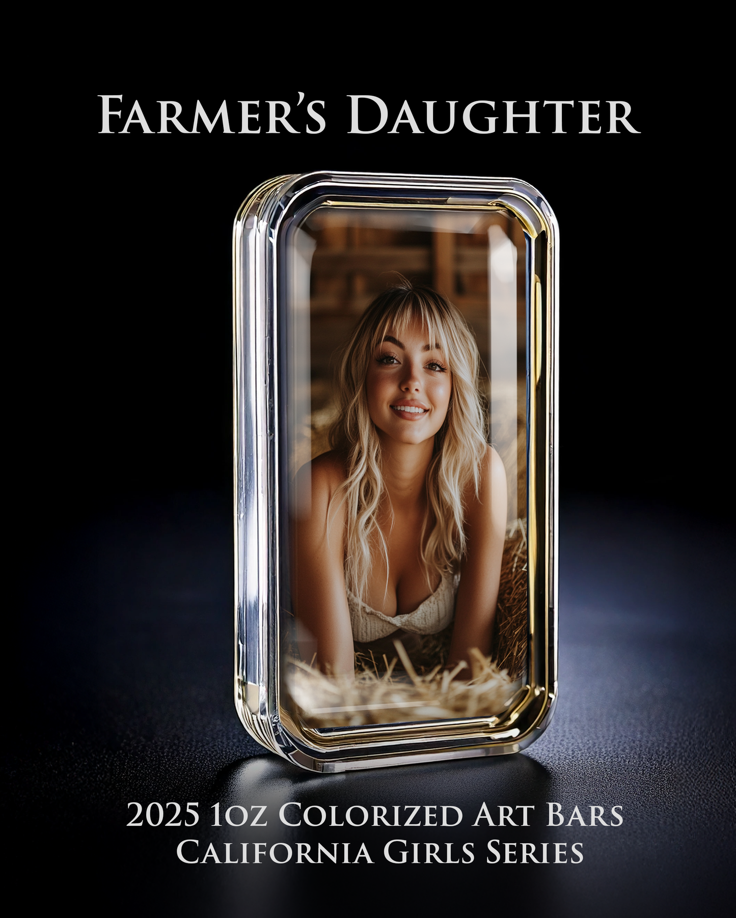 Cali Girls Song Bar Series "Midwest Farmers Daughter" 1oz .999 Fine Silver Color Art Bar