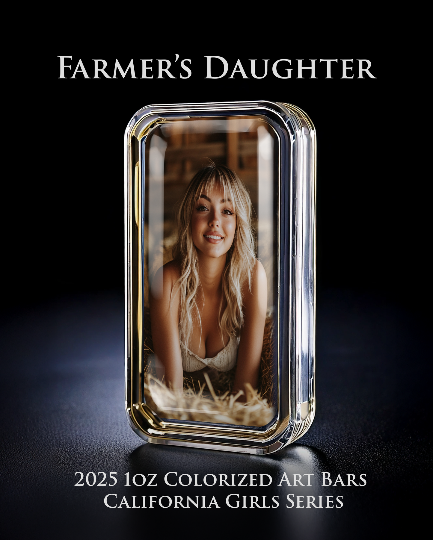 Cali Girls Song Bar Series "Midwest Farmers Daughter" 1oz .999 Fine Silver Color Art Bar