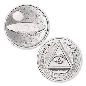 CONSPIRACY THEORIES SERIES – FLAT EARTH – 1 TROY OUNCE – 39MM