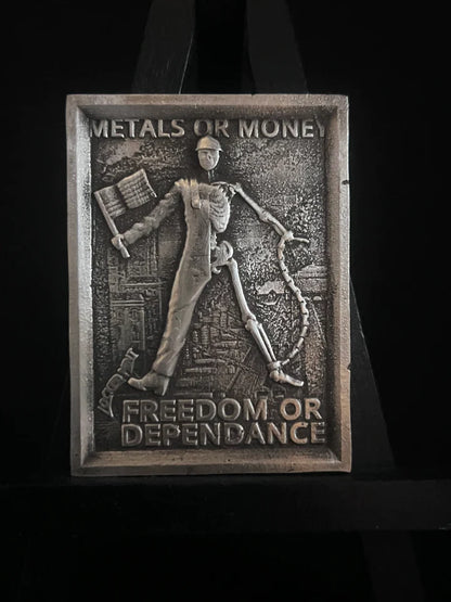 The Locker Mint Freedom Or Dependance 3 Ozt .999 Fine Silver