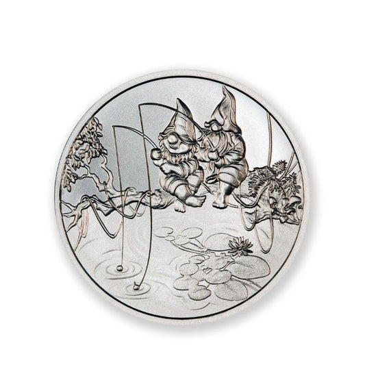 Garden Gnomes Gone Fishing 1 Troy Ounce 39mm