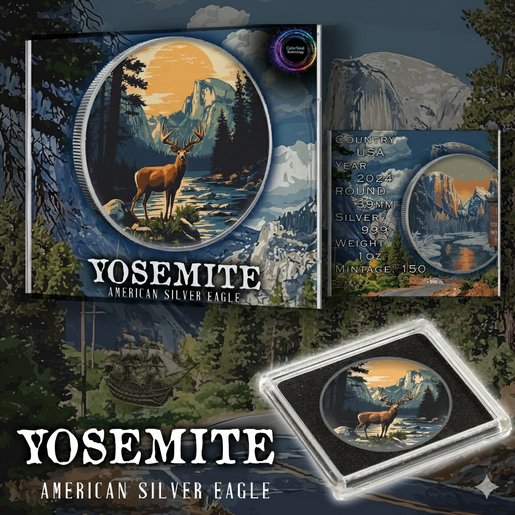 2024 Silver Eagle National Parks #3 Yosemite 1oz .999 Silver Coin