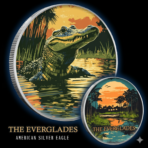 2024 Silver Eagle Everglades National Park .999 Silver 1oz Coin Colorized