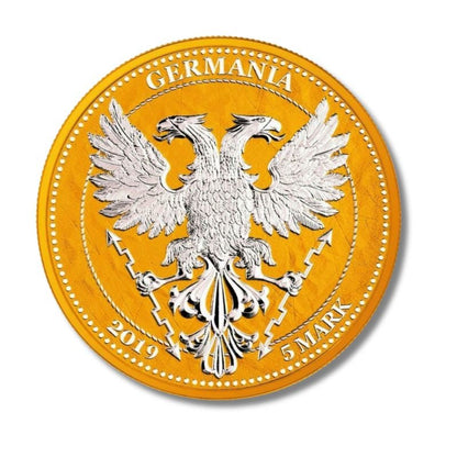 Germania 2019 5 Mark Oak Leaf - 12 Months Series September Coin in .999 fine silver with intricate September design.