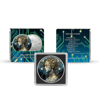 Germania Mint 2022 Earth Artificial Intelligence (SET) Glow in the Dark .999 Silver