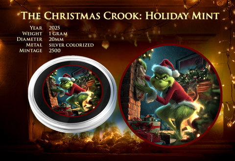 2025 The Christmas Crook .999 Silver Gram 20mm Diameter