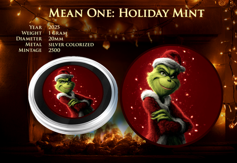2025 Mean One 1 gram .999 Silver Gram 20mm Diameter