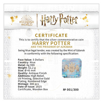 2025 2oz Niue Harry Potter and the Prisoner of Azkaban