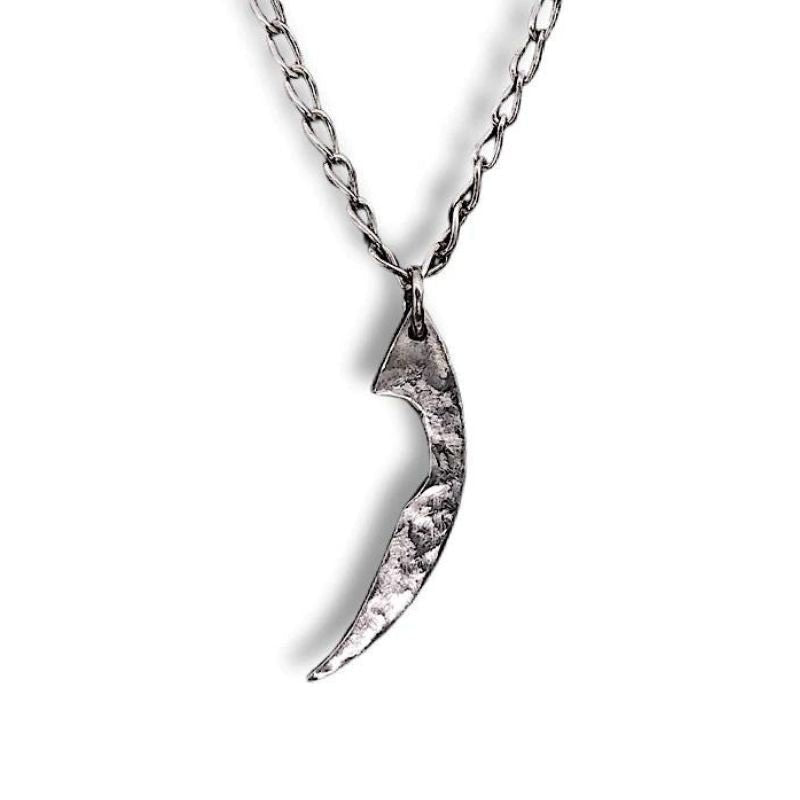 Hand-poured silver pendant featuring a bold rip claw design, showcasing intricate details of untamed power and predatory grace.