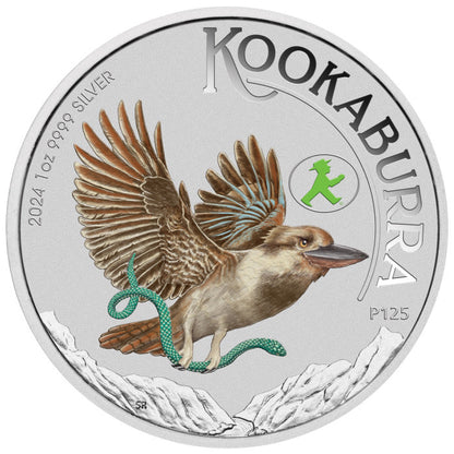Presale 2024 1oz Australia Kookaburra 9999 Silver Coloured Coin (In Card ) - World Money Fair Special Edition