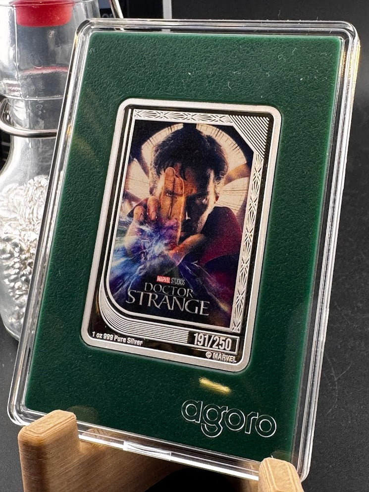 2025 Agoro Marvel Infinity Trading Coins Dr. Strange 191/250 1oz .999 Silver