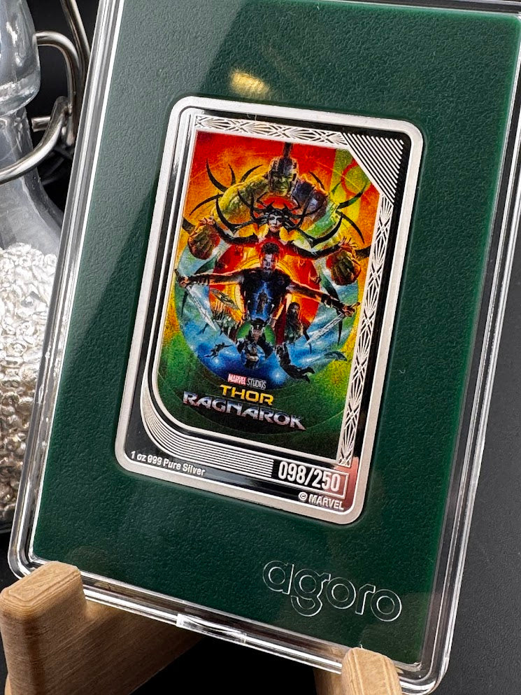 2025 Agoro Marvel Infinity Trading Coin Thor 098/250 1oz .999 Silver