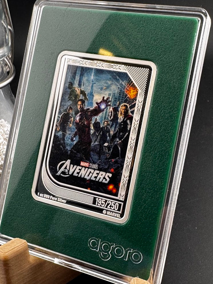 2025 Agoro Marvel Infinity Trading Coins Avengers 195/250 1oz .999 Silver