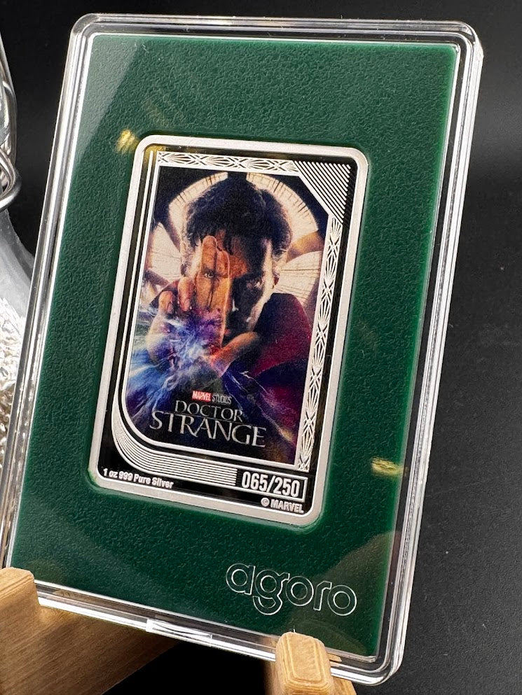 2025 Agoro Marvel Infinity Trading Coins Dr Strange 065/250 1oz .999 Silver