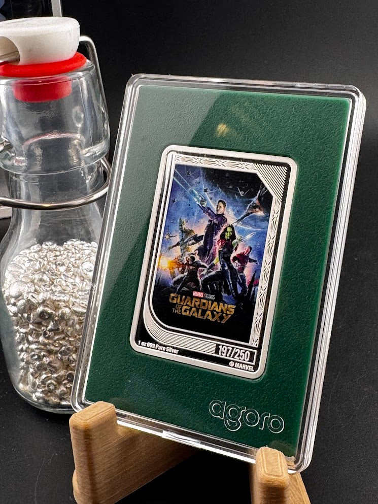 2025 Agoro Marvel Infinity Trading Coins Guardians Galaxy 197/250 1oz .999 Silver