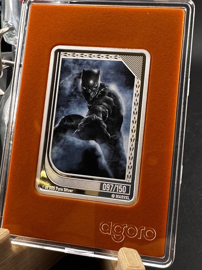 2025 Agoro Marvel Infinity Saga Trading Black Panther 097/150 1oz .999 Silver Coin