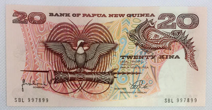 PAPUA NEW GUINEA | 20 KINA BANKNOTE 1988 UNC