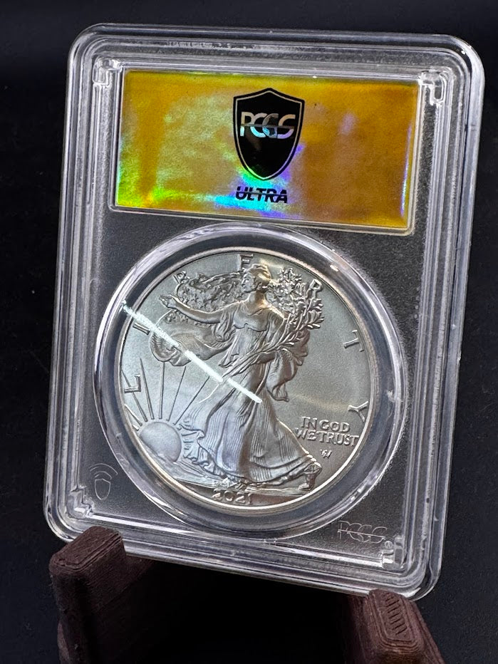 Ultra Breaks 2021 Silver Eagle Special Edition PCGS MS70 Type 2 -1 oz Silver Coin