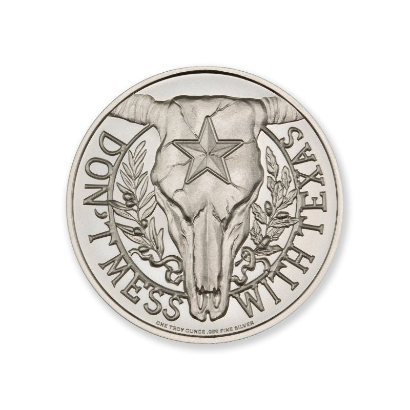 Intaglio Don’t Mess With Texas Series  Longhorn  1 Troy Ounce 39mm