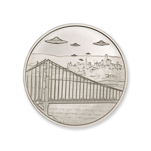Intaglio UFOs  Over San Francisco 1 Troy Ounce 39mm